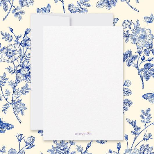 French Blue Madonna Note Card 招待状