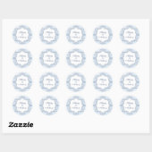 French Blue Ornate Monogram Wedding Seal ラウンドシール (シート)