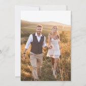 French Blue Pastoral Countryside Save the Date 招待状 (裏面)