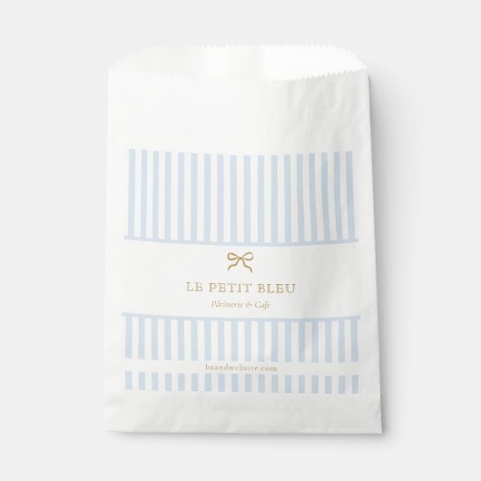 French Blue Stripes Bakery Business Website Event フェイバーバッグ (正面)
