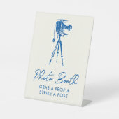 French Blue Whimsical Camera Photo Booth 台座サイン (正面)