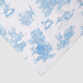 French Blue White Toile de Jouy Bear Baby Shower 薄葉紙 (詳細)