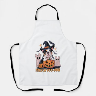 French Boo Dog Cute Frenchie Halloween Ghost Dog T エプロン