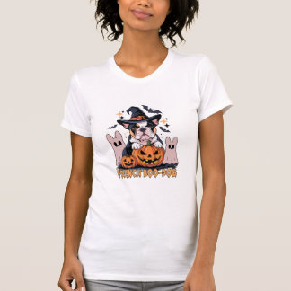 French Boo Dog Cute Frenchie Halloween Ghost Dog T Tシャツ
