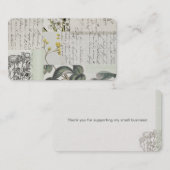 French Botanical Calling Cards 名刺 (正面/裏面)