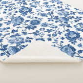 French Botanical Floral Print シェルパブランケット (3/4)