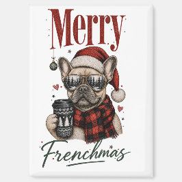 French Bull Dog Christmas マグネット