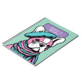 French Bull Dog Frenchie Artsy Pop Art  ノートブック (左側)