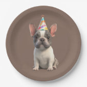 French Bulldog ペーパープレート (正面)