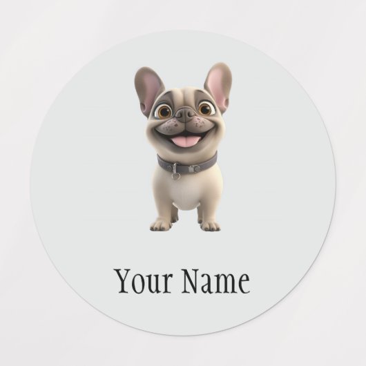 French Bulldog ラベル (デザイン1)