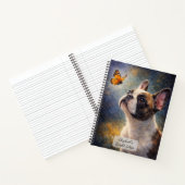 French Bulldog and Orange Butterfly ノートブック (内部)