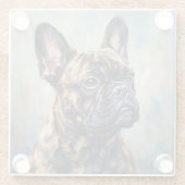 French Bulldog Art Coasters ガラスコースター (裏面)