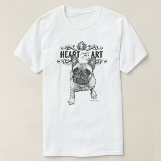 French Bulldog Art Tシャツ (デザイン正面)