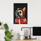 French Bulldog Astronaut Poster, French Bulldog ポスター (ホームオフィス)
