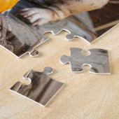 French Bulldog Autumn Pumpkins ジグソーパズル (側面)