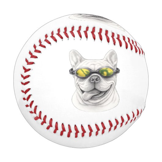 French Bulldog Baseball 野球ボール (正面左)