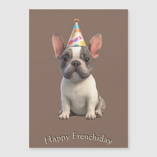 French Bulldog Birthday Card (正面)