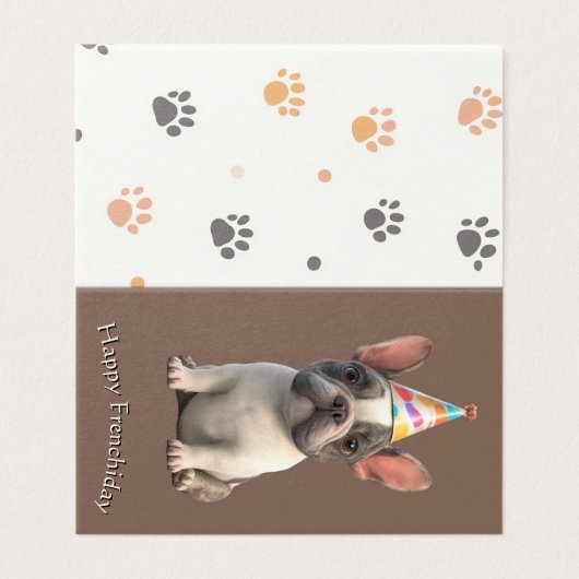French Bulldog Birthday Card (外部フラット)