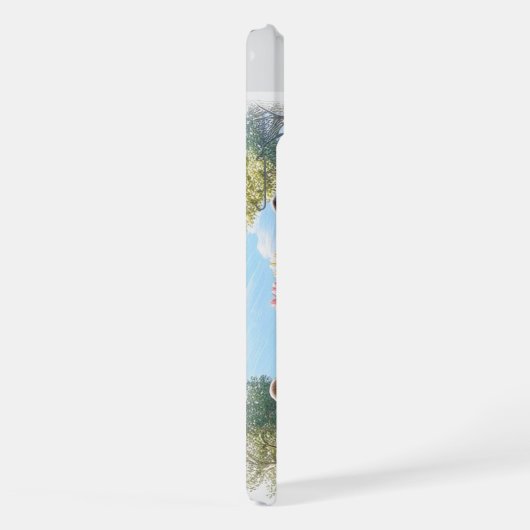 French Bulldog Blumenkranz Muttertag iPhoneケース (右側面)