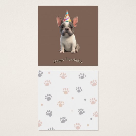 French Bulldog Card (正面&裏面)
