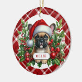 French Bulldog Ceramic Circle Ornament セラミックオーナメント (左)
