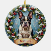 French Bulldog Christmas セラミックオーナメント (裏面)