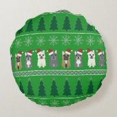French Bulldog Christmas ラウンドクッション (裏面)
