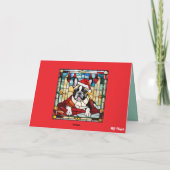 French Bulldog Christmas Cookie Card カード (裏面)