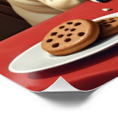 French Bulldog Christmas Eve Feast Painting ポスター (コーナー)