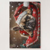French Bulldog Christmas Festive  ジグソーパズル (縦)
