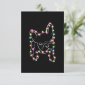 French Bulldog Christmas Light サンキューカード (スタンド正面)