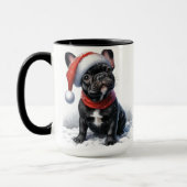 French Bulldog Christmas Mug Cup マグカップ (左)