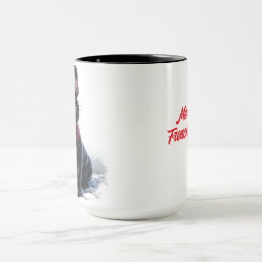 French Bulldog Christmas Mug Cup マグカップ (中央)