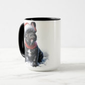 French Bulldog Christmas Mug Cup マグカップ (正面左)