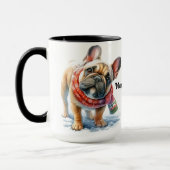 French Bulldog Christmas Mug Cup マグカップ (左)