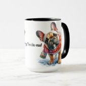 French Bulldog Christmas Mug Cup マグカップ (正面右)