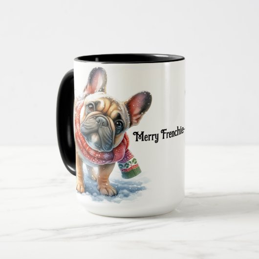 French Bulldog Christmas Mug Cup マグカップ (正面左)
