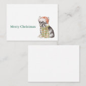 French Bulldog Christmas or Holiday Card ノートカード (正面/裏面)