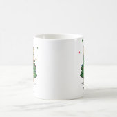 French Bulldog Christmas Tree Custom Name コーヒーマグカップ (中央)
