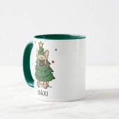 French Bulldog Christmas Tree Custom Name マグカップ (正面左)
