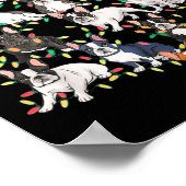 French Bulldog Christmas Tree Frenchie Dog Xmas Pa ポスター (角)