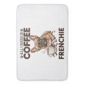 French Bulldog Coffee Frenchie Dog バスマット (正面縦)