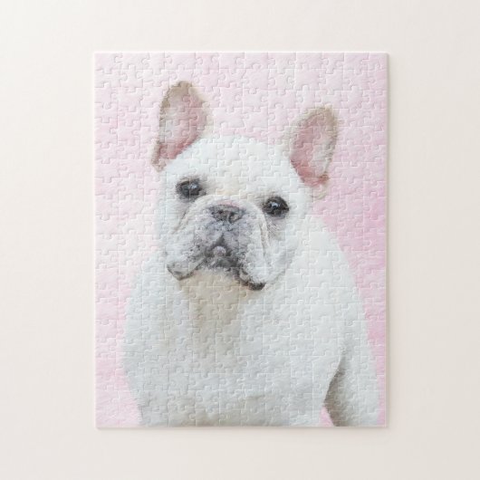 French Bulldog (Cream/White) Painting - Dog Art ジグソーパズル (縦)