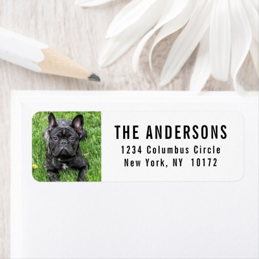 French Bulldog Custom Return Address ラベル (インサイチュ)