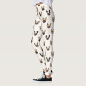 French Bulldog Cute Dog Lover Pattern レギンス (左)