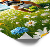 French Bulldog Cute Dog Wall Art Poster ポスター (角)