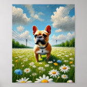 French Bulldog Cute Dog Wall Art Poster ポスター (正面)