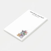 French Bulldog Cute Pet Girly Teacher Appreciation ポストイット (アングル)