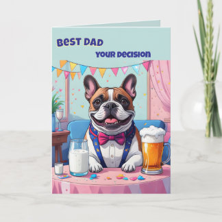 French Bulldog Dad Fatherˋs Day カード