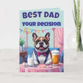 French Bulldog Dad Fatherˋs Day カード (正面)